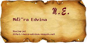 Móra Edvina névjegykártya